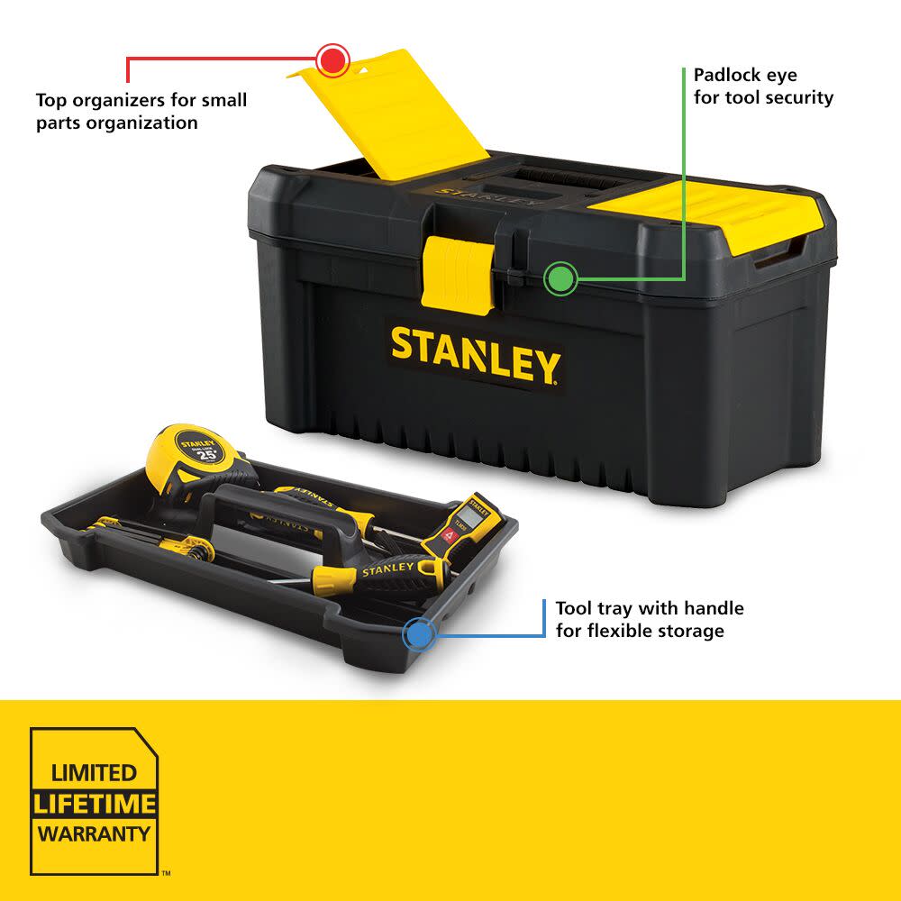Stanley 16 Essential Toolbox — alternate view