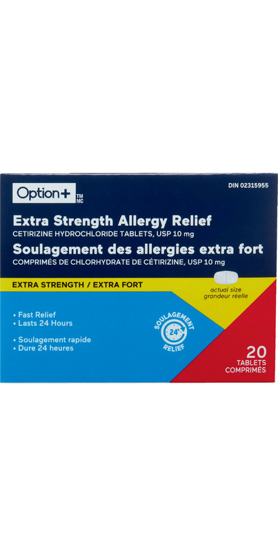 Option Extra Strength Allergy Relief Tablets — alternate view