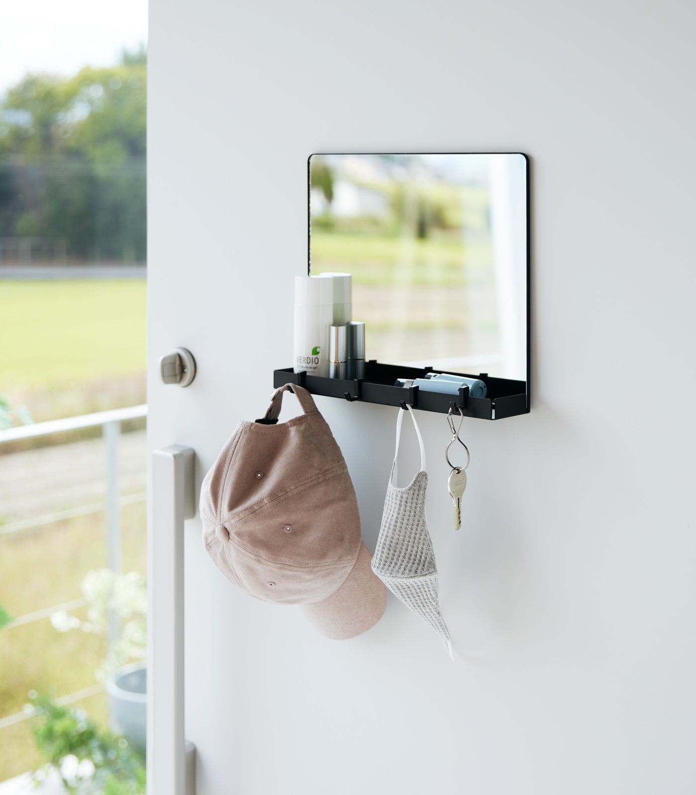 Sageandsill Magnetic Mirror With Storage Rack Glass — alternate view
