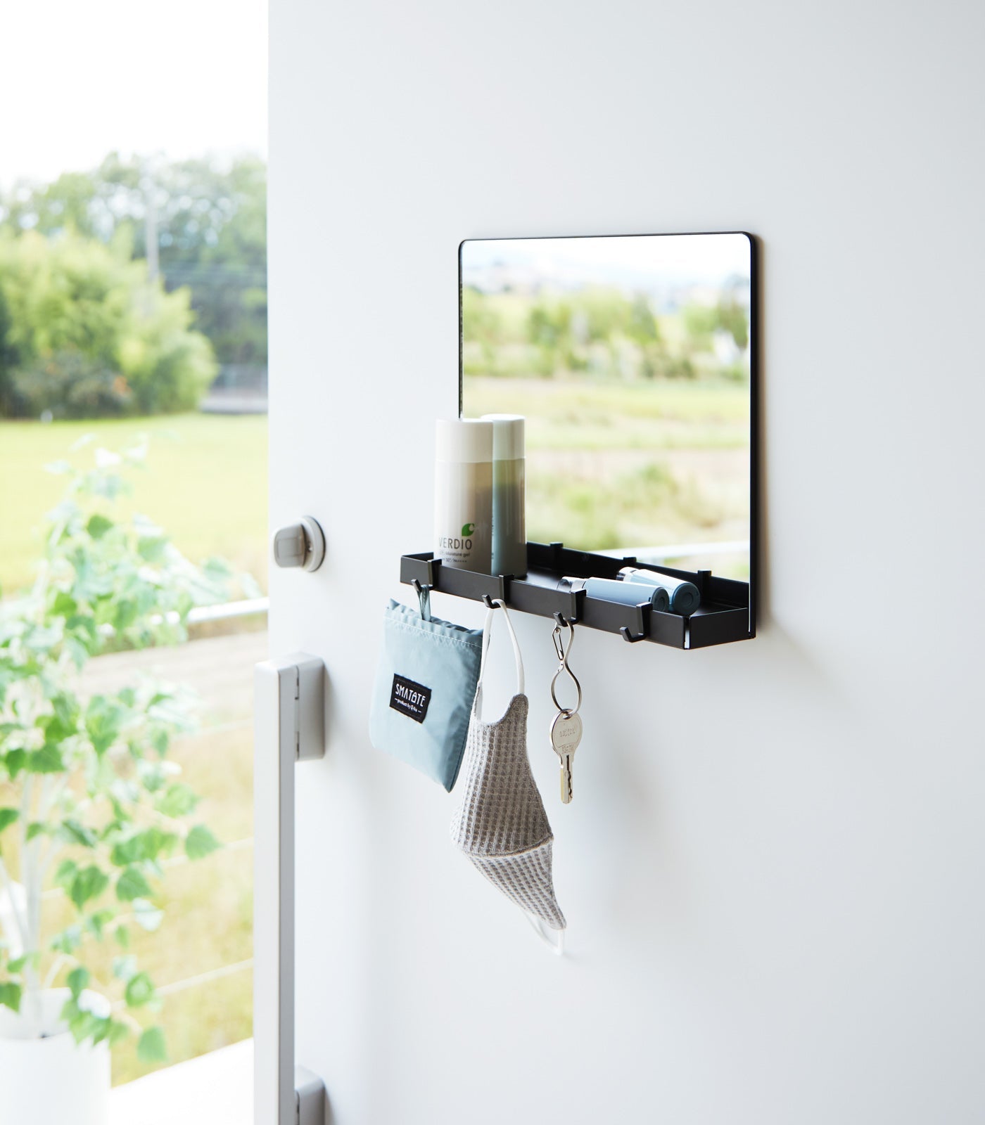 Sageandsill Magnetic Mirror With Storage Rack Glass — alternate view