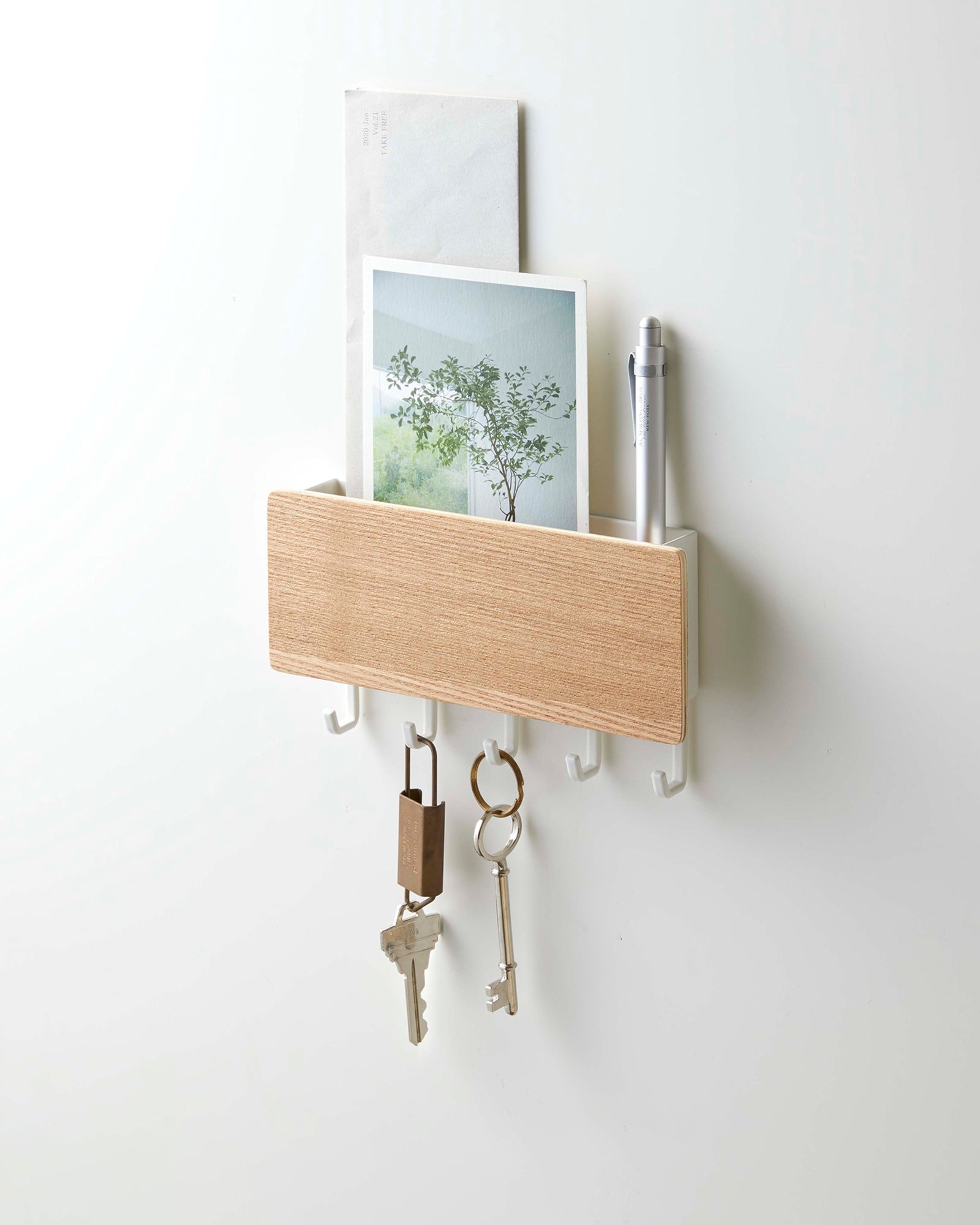 Sageandsill Magnetic Key Rack Steel Wood — alternate view