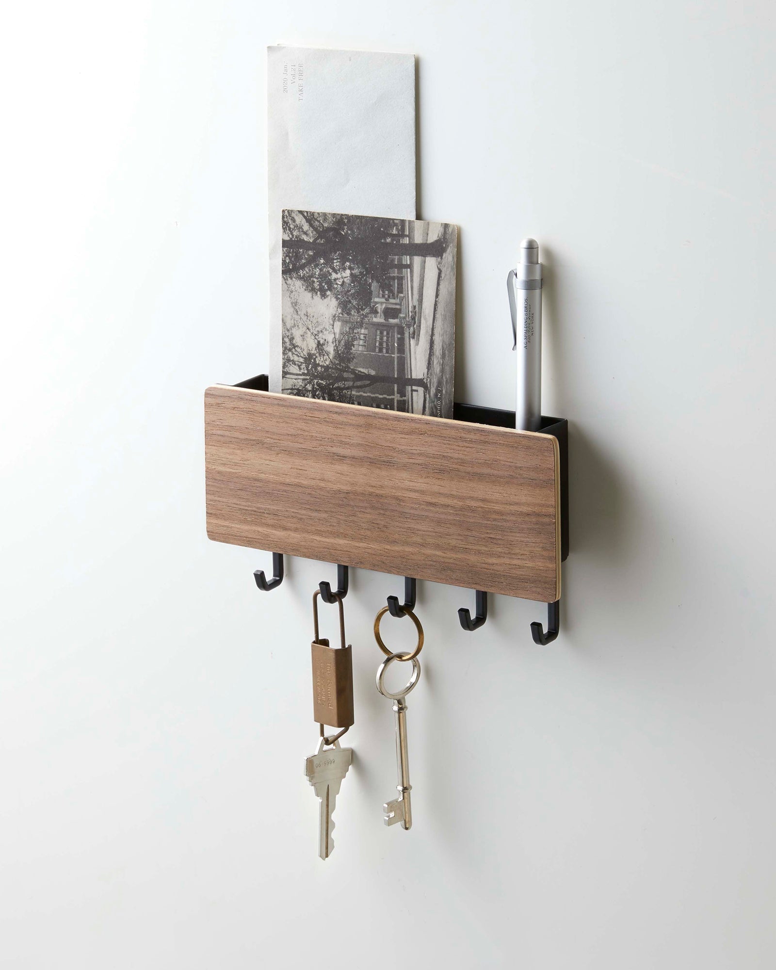 Sageandsill Magnetic Key Rack Steel Wood — alternate view