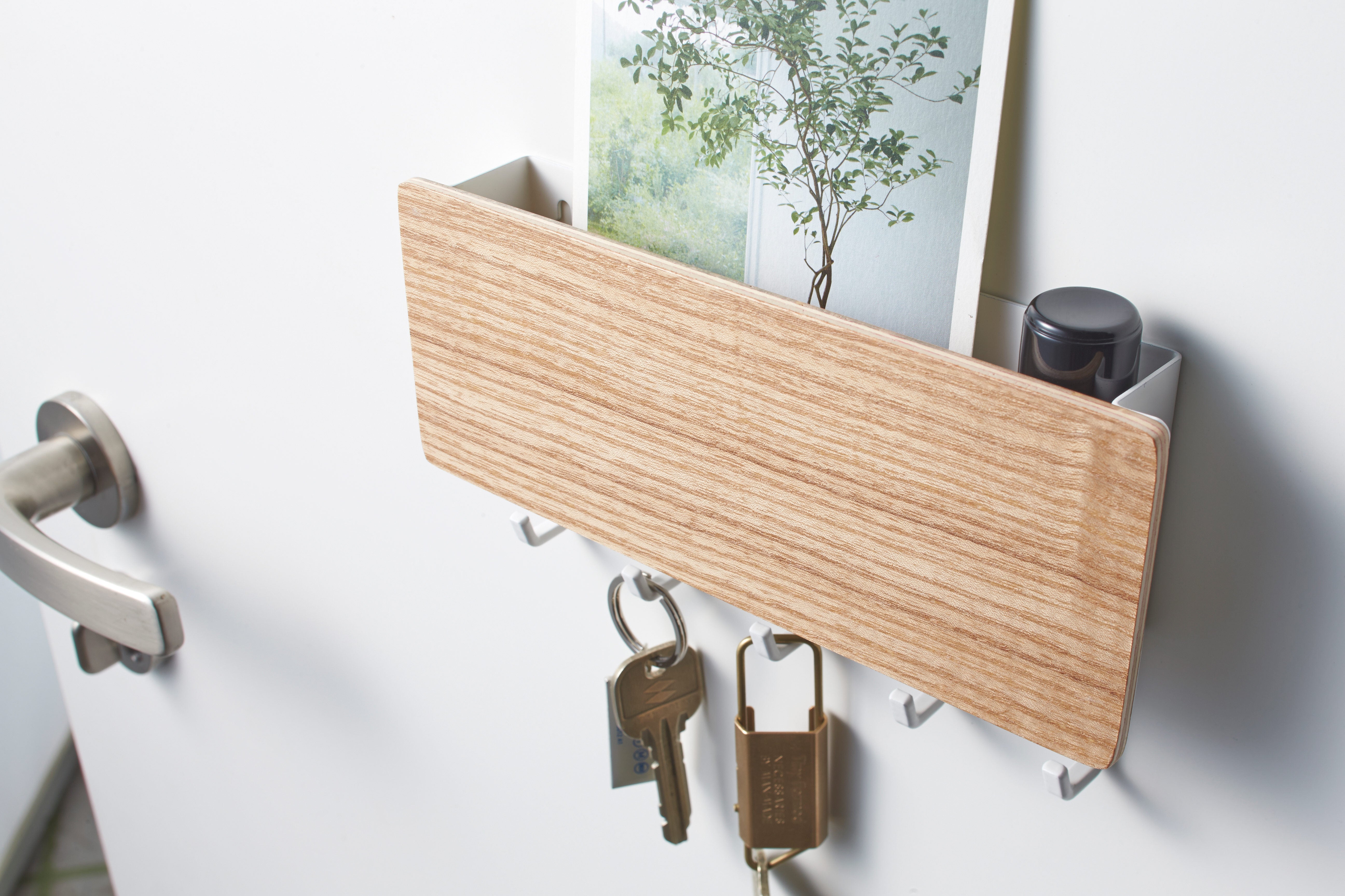 Sageandsill Magnetic Key Rack Steel Wood — alternate view