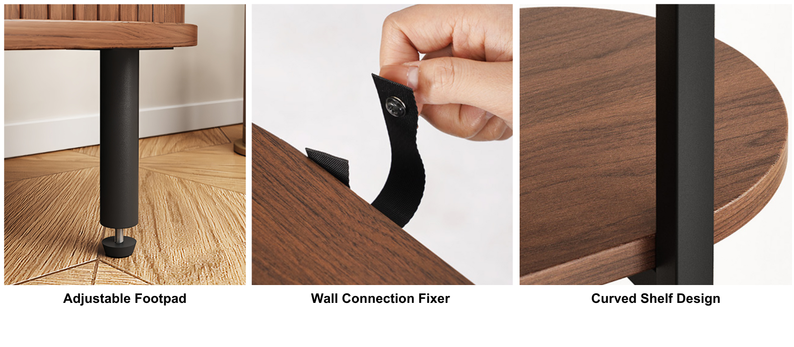 Ohwill 71-inch Modern Bookshelf Bookcase and 40-inch Sideboard Buffet Cabinet — alternate view