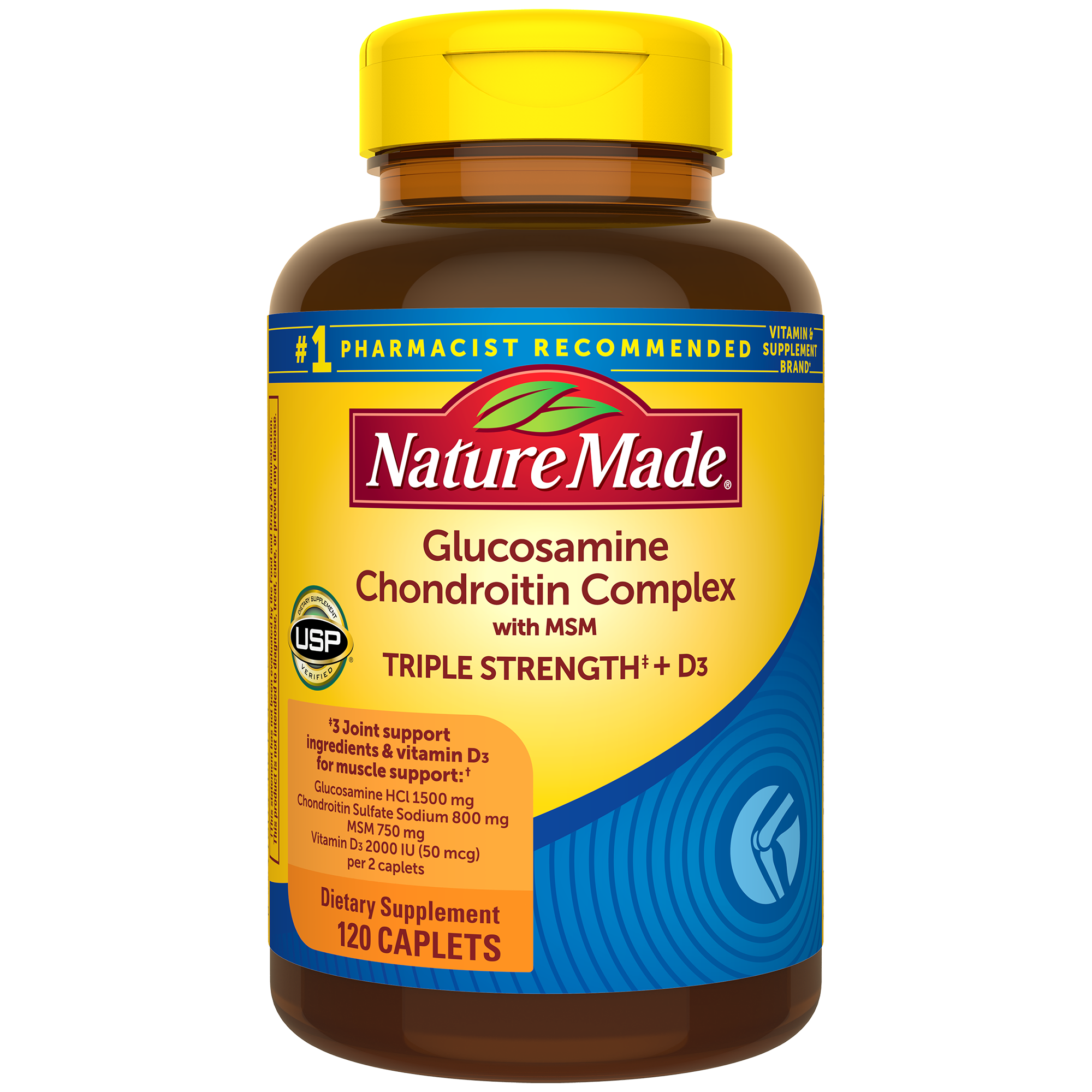 NOW Glucosamine & Chondroitin Extra Strength — alternate view