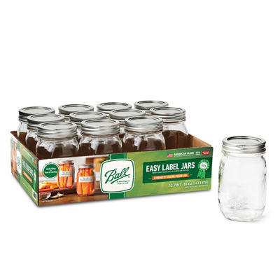 Ball Regular Mouth Quart Mason Jars with Lid 12 ct — alternate view