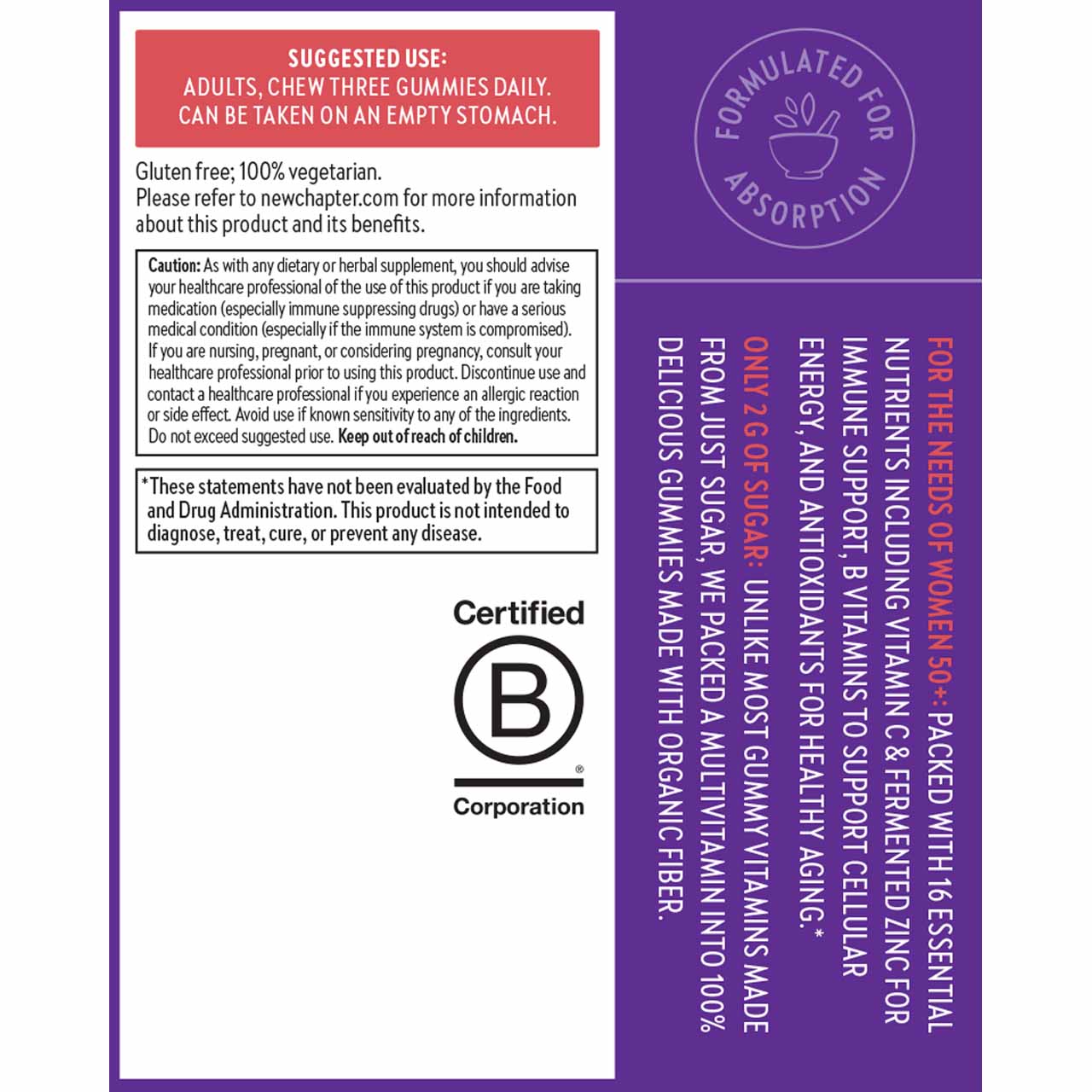 New Chapter Chapter Women's 50+ Multivitamin Gummies — alternate view