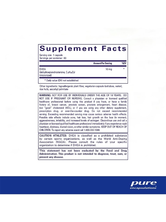 Pure Encapsulations DHEA 10 mg — alternate view