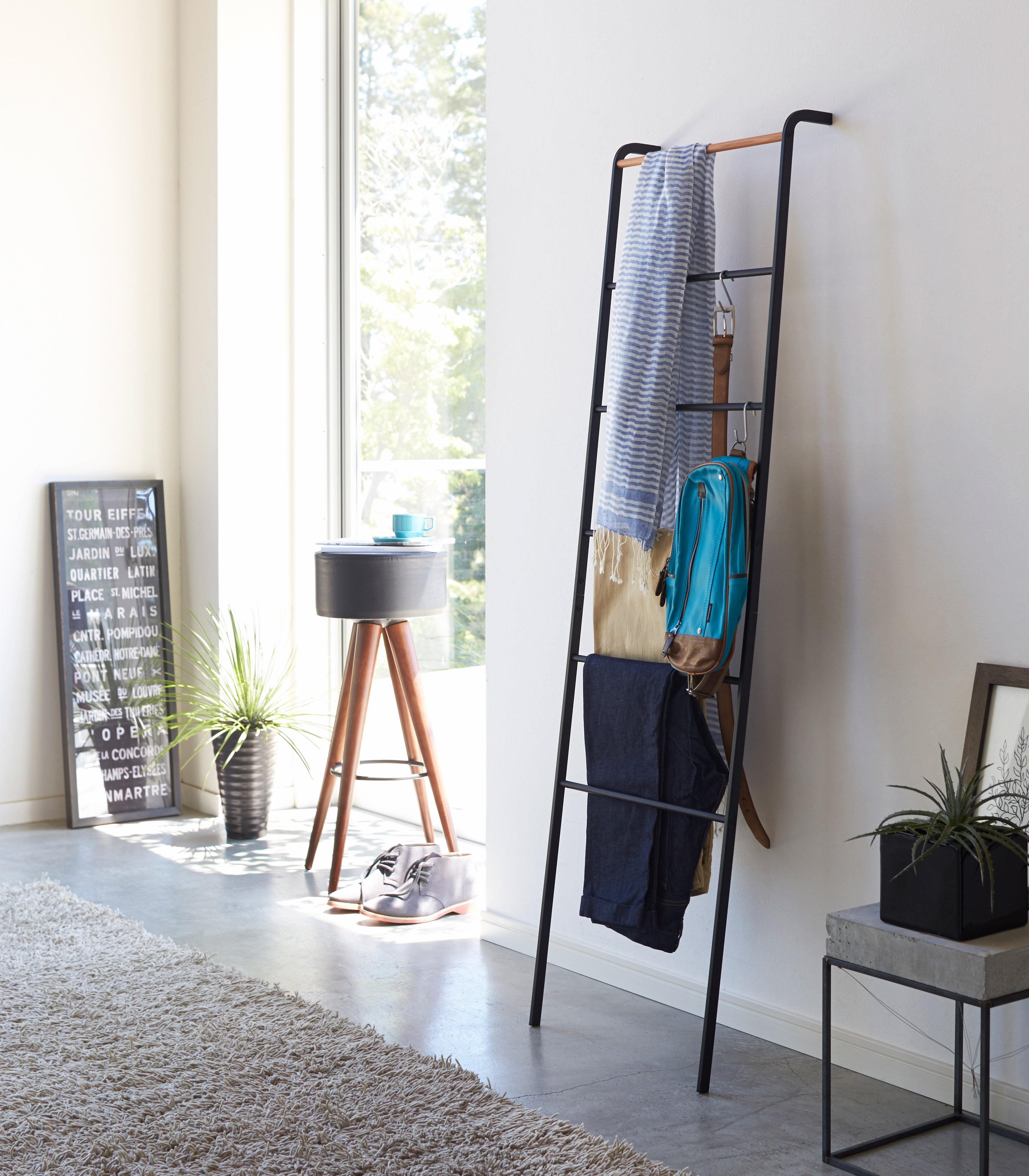 Sageandsill Leaning Storage Ladder Two Styles Steel — alternate view