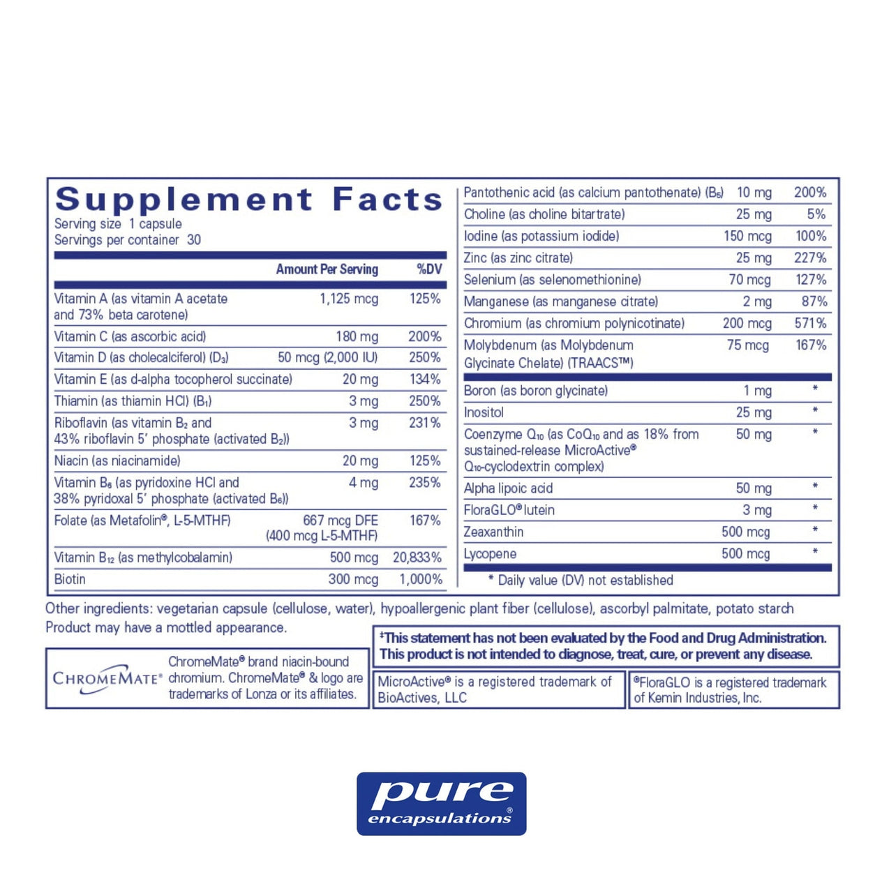 O.N.E. Multivitamin — alternate view