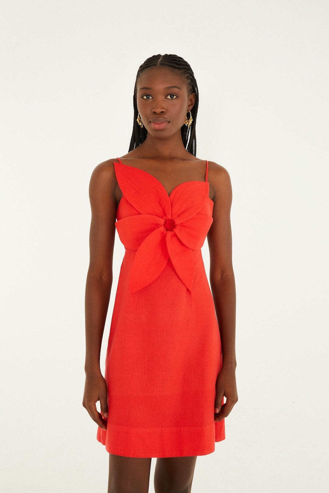 Farm Rio 3D Flower Lenzing™ Ecovero™ Euroflax™ Mini Dress — alternate view