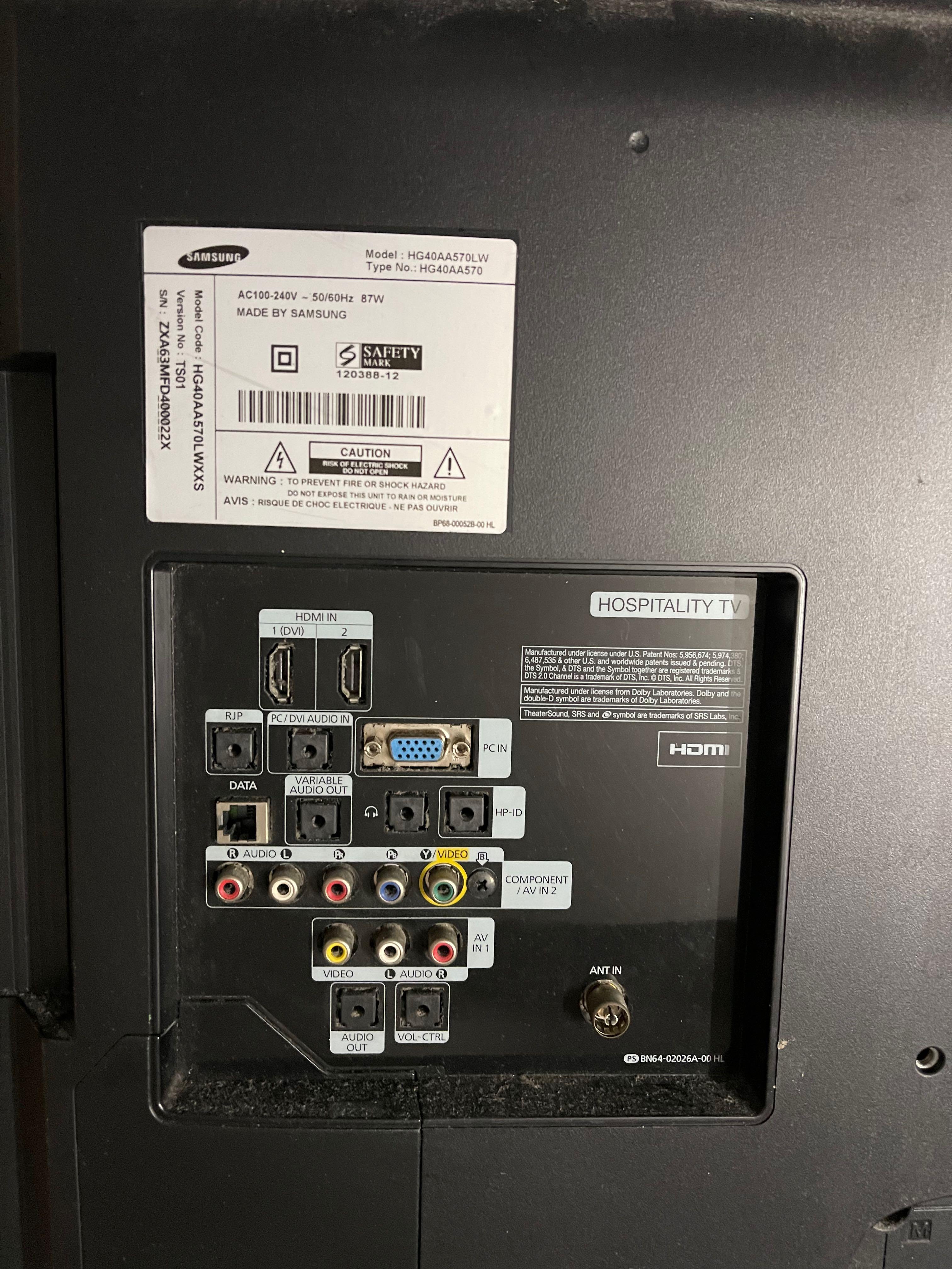 Samsung HG40EA570LWXZF — alternate view