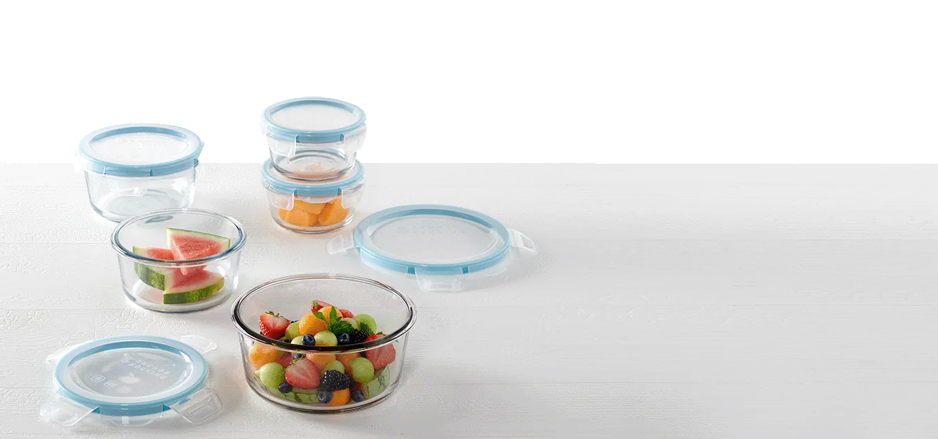 Anchor Hocking TrueLock 10-Piece Glass Food Storage Set with Mineral Lids — alternate view