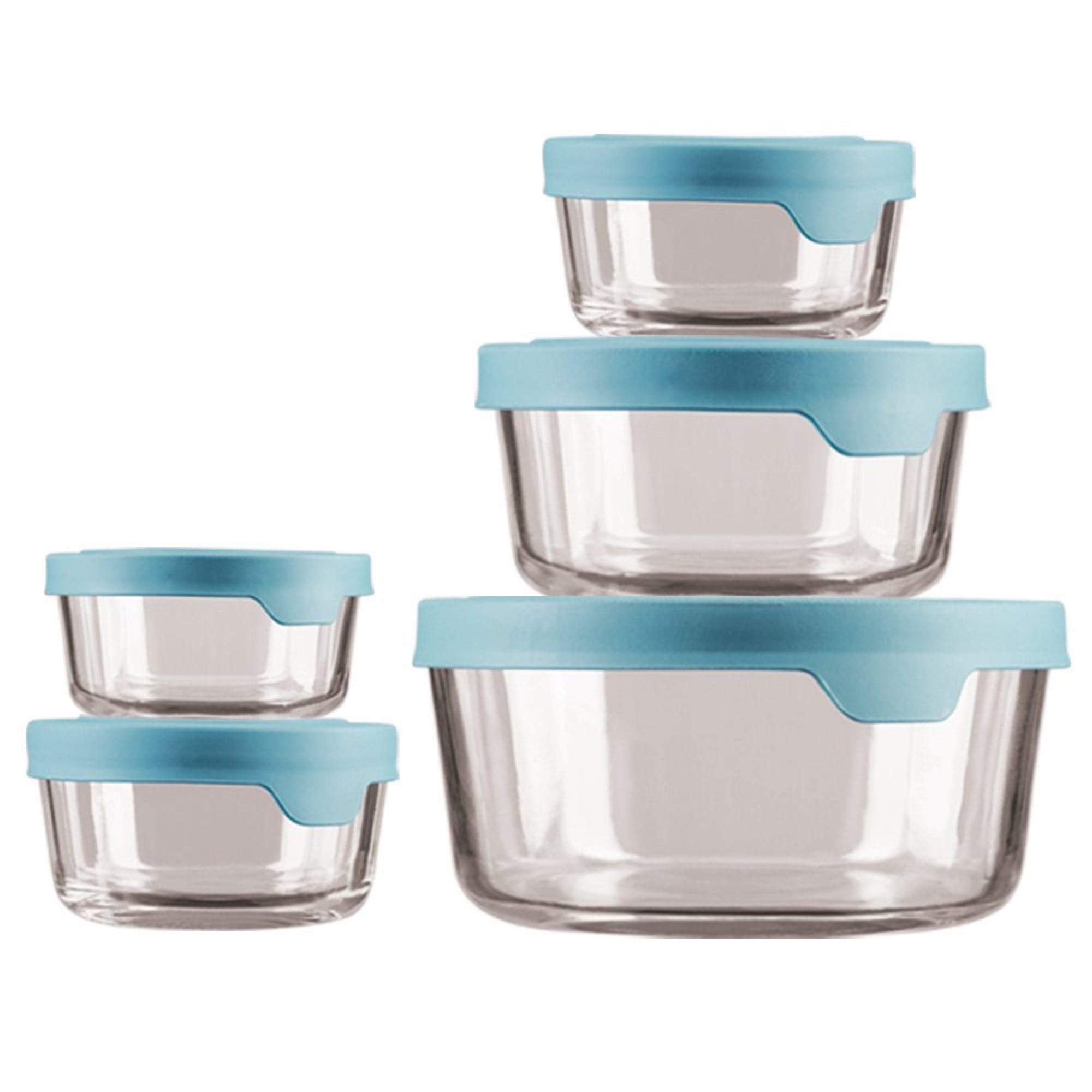Anchor Hocking TrueLock 10-Piece Glass Food Storage Set with Mineral Lids — alternate view
