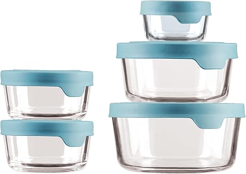Anchor Hocking TrueLock 10-Piece Glass Food Storage Set with Mineral Lids — alternate view