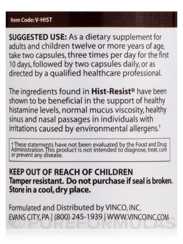 Table Rock RX Hist-Resist — alternate view