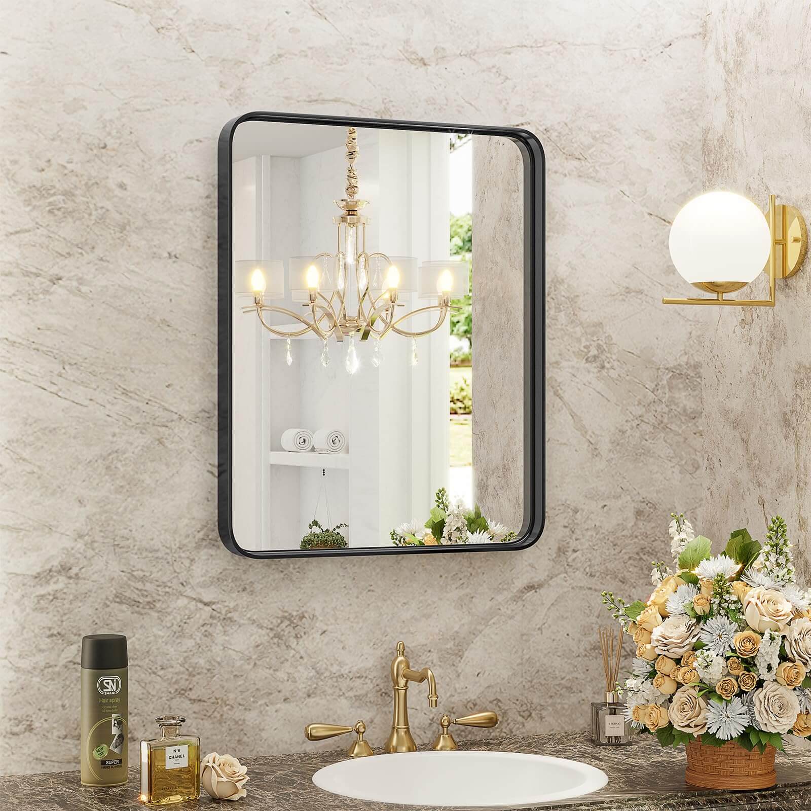 Sweetcrispy 24x36 Arch Bathroom Wall Mirror — alternate view