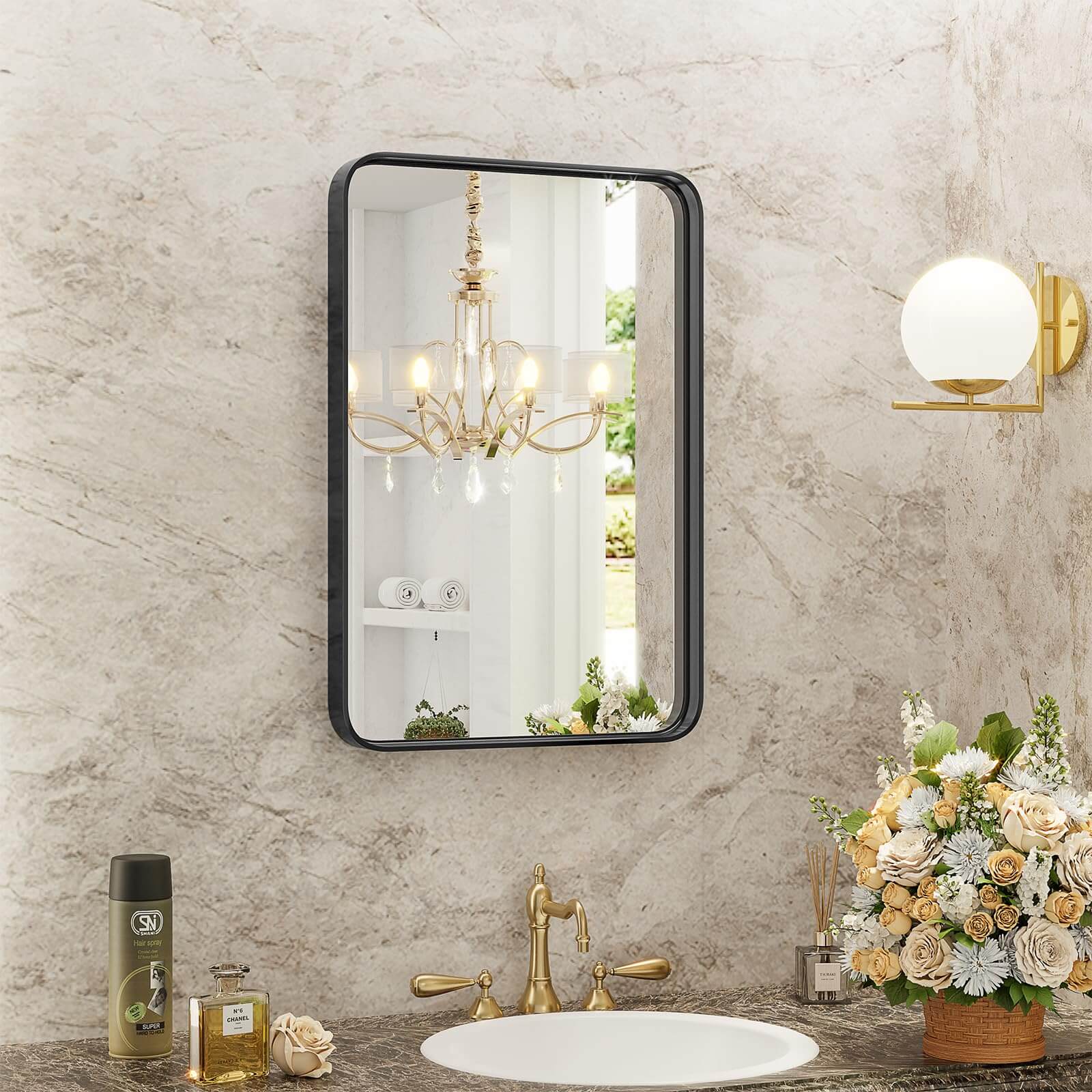 Sweetcrispy 24x36 Arch Bathroom Wall Mirror — alternate view
