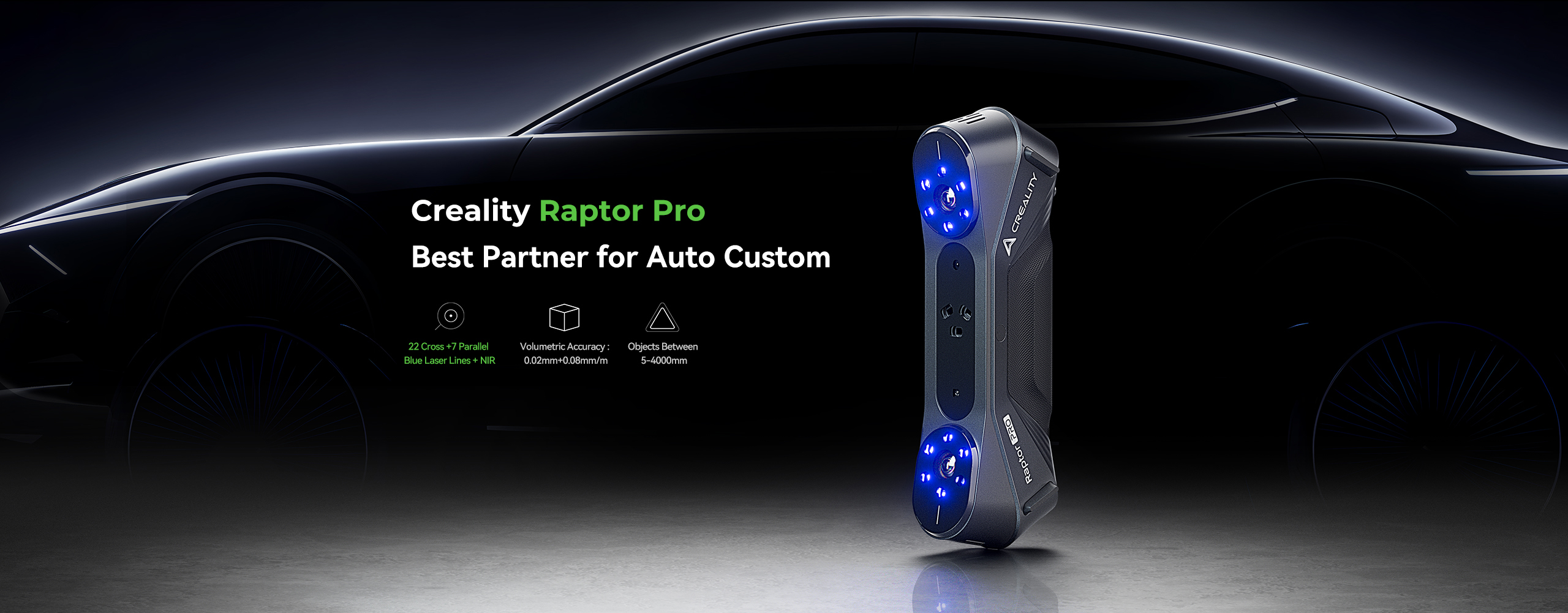 Creality CR Raptor Pro 3D Scanner — alternate view