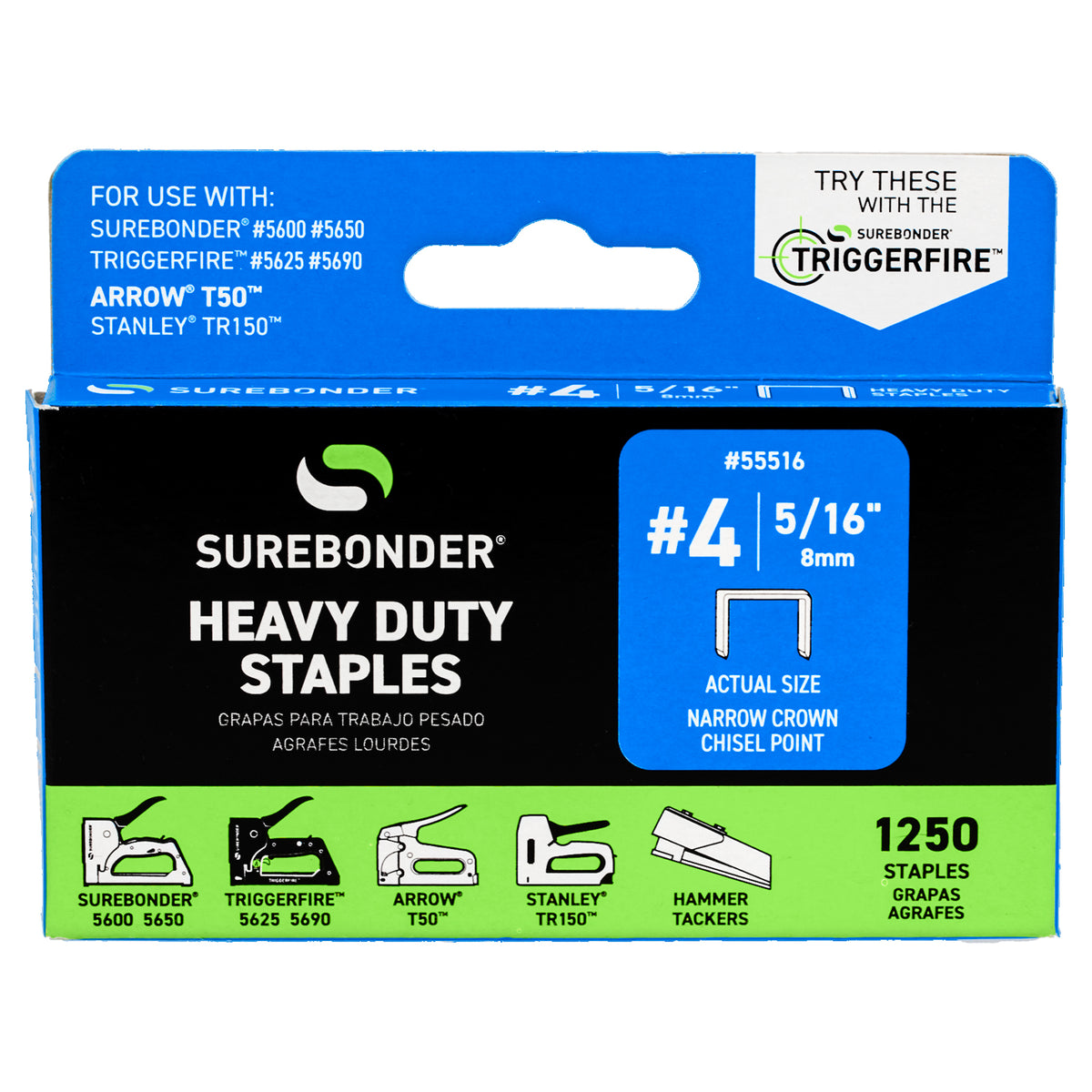 Stanley 5/16" Heavy Duty Narrow Crown Staples — alternate view