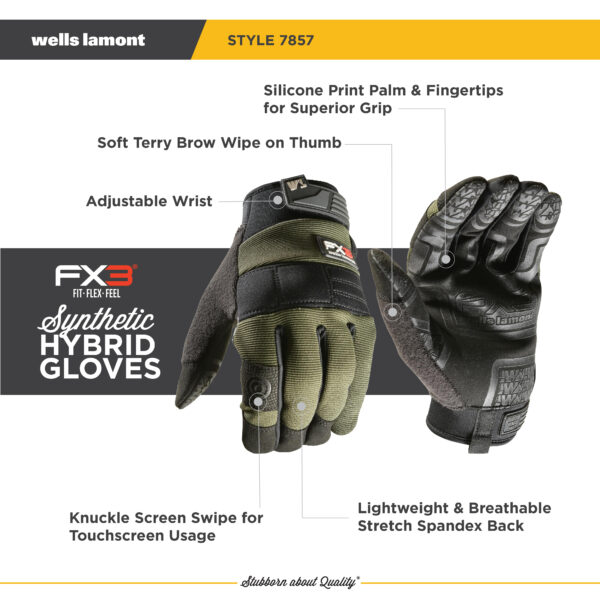 Stanley Synthetic Leather Comfort Grip Gloves — alternate view