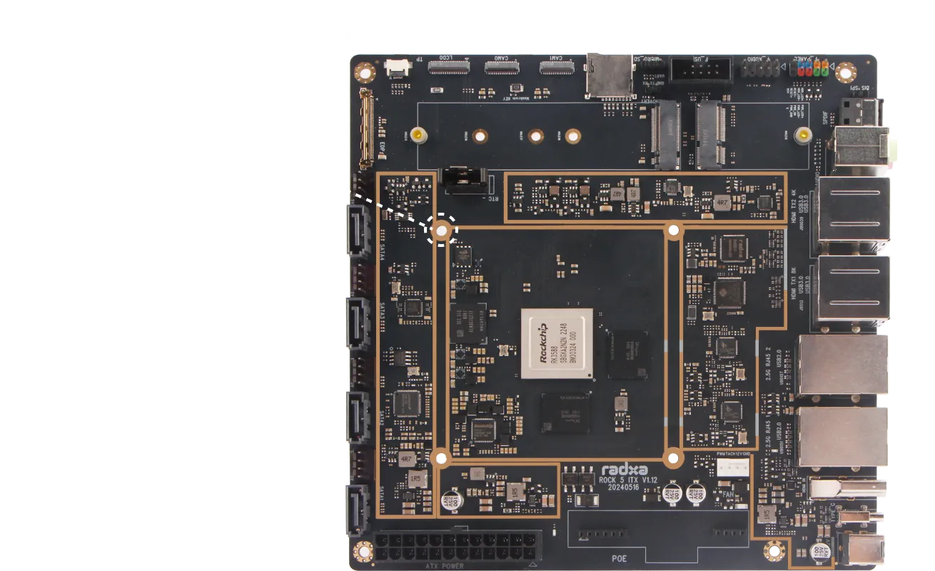 Radxa ROCK 5 ITX — alternate view