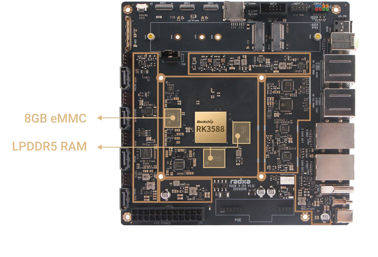 Radxa ROCK 5 ITX — alternate view