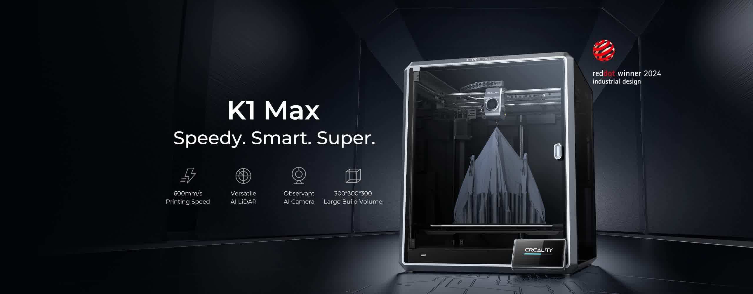 Creality K1 Max 3D Printer — alternate view