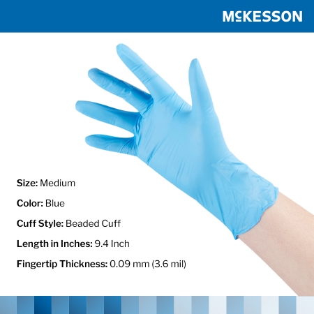 McKesson Confiderm 3.8 Powder Free Nitrile Exam Gloves — alternate view