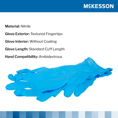 McKesson Confiderm 3.8 Powder Free Nitrile Exam Gloves — alternate view