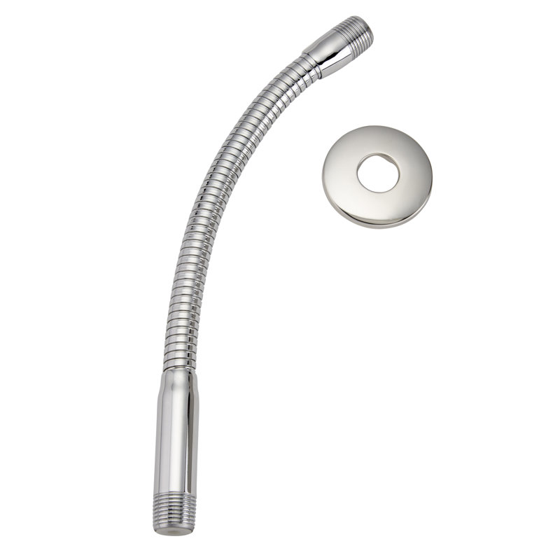 Keeney Brushed Nickel Flexible Shower Arm and Flange — alternate view