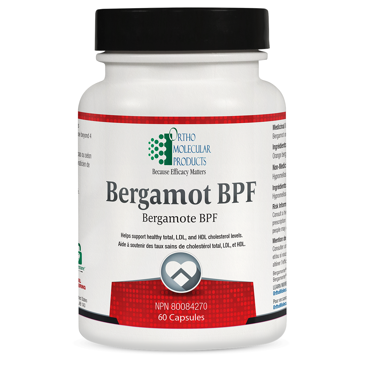 Ortho Molecular Bergamot BPF 60 Caps Supplement