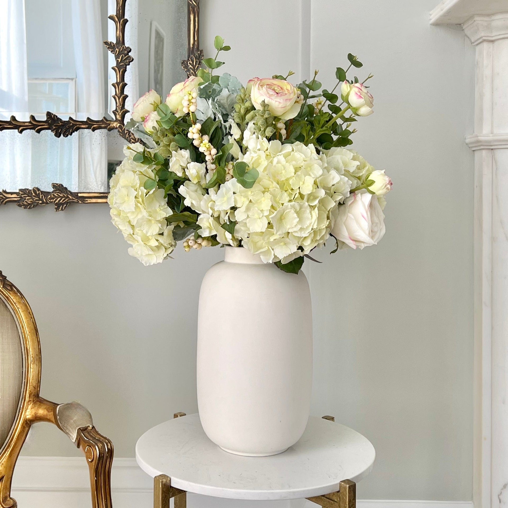 The Faux Flower Company snowberry bliss artificial flower bouquet — alternate view