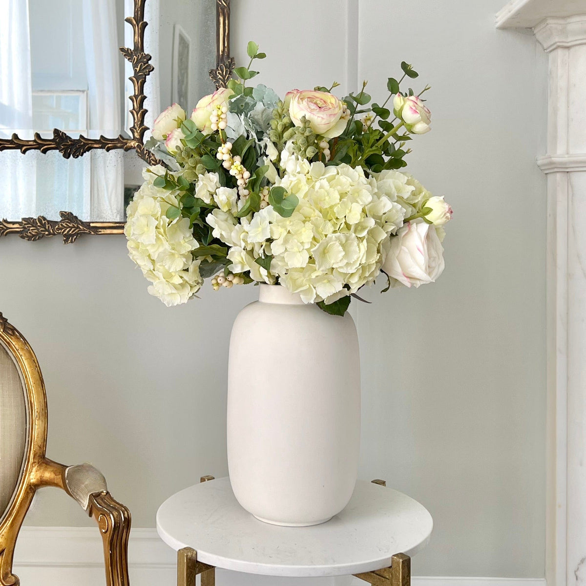 The Faux Flower Company snowberry bliss artificial flower bouquet — alternate view
