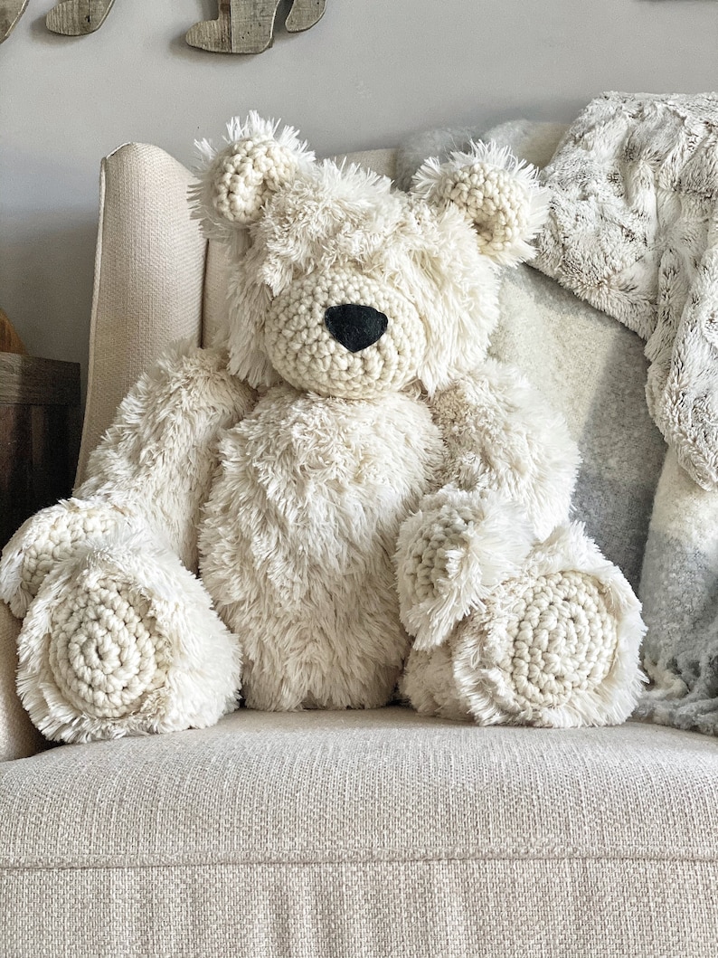 Polar Faux Fur Jumbo Polar Bear Plush — alternate view