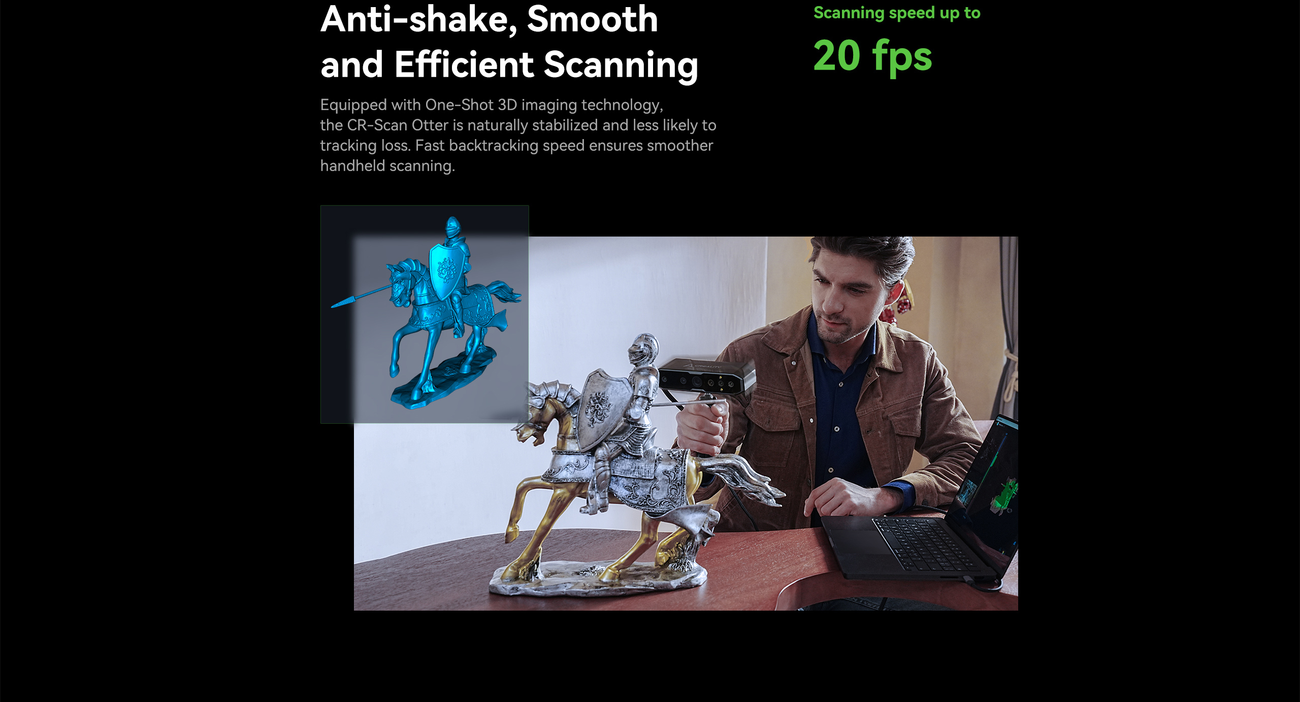 Creality CR-Scan Otter 3D Scanner — alternate view
