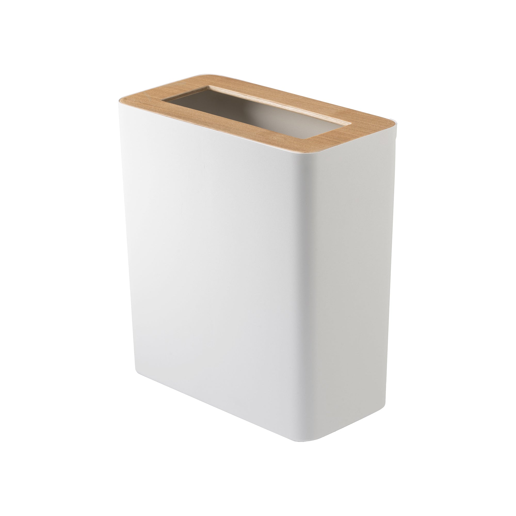 Sageandsill Trash Can Two Styles Steel Wood — alternate view