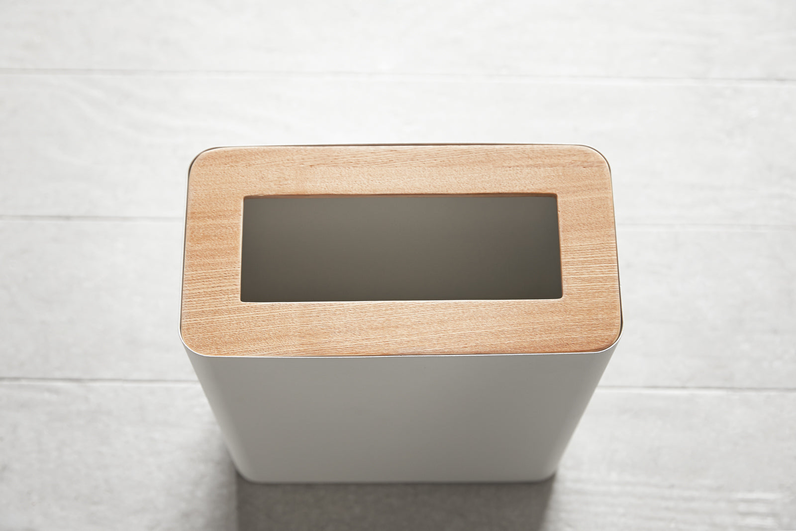 Sageandsill Trash Can Two Styles Steel Wood — alternate view