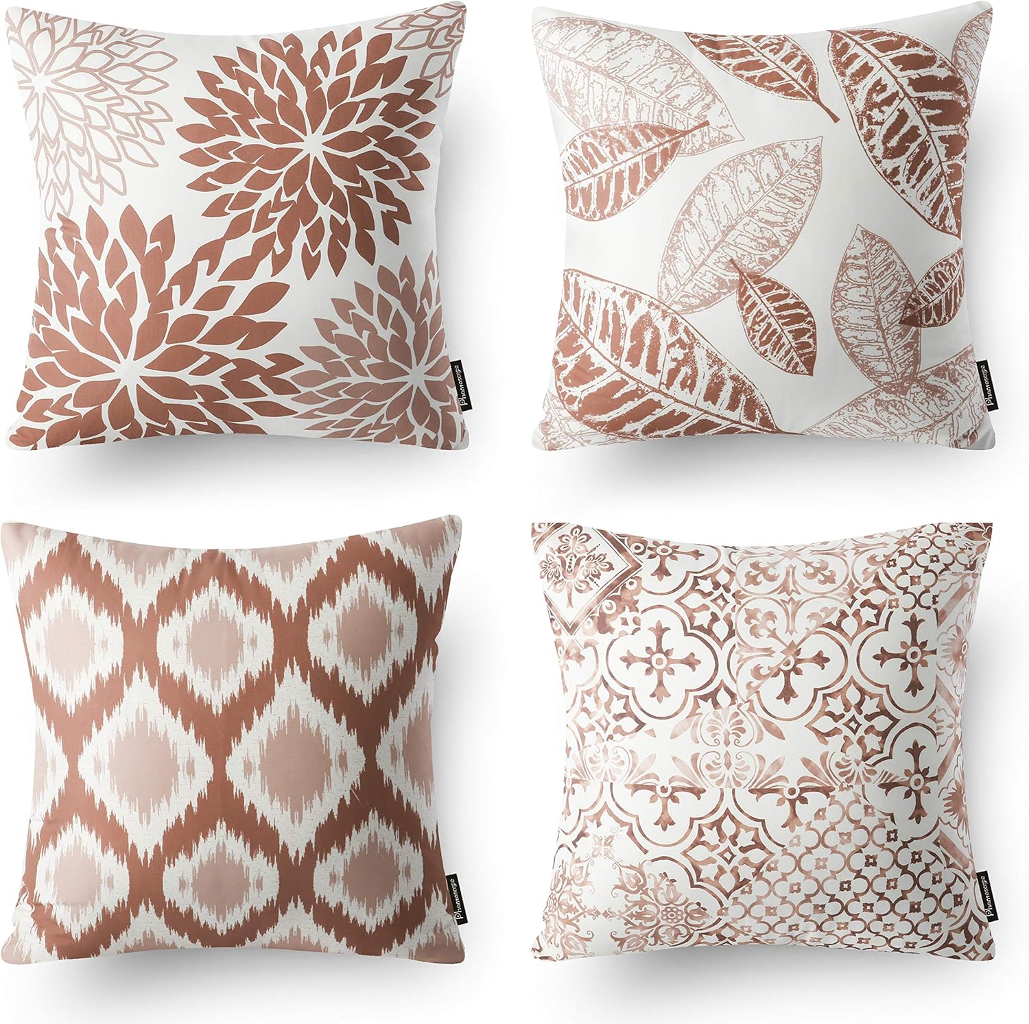 Phantoscope Living Series Leaf Geometric Pillow Covers — alternate view