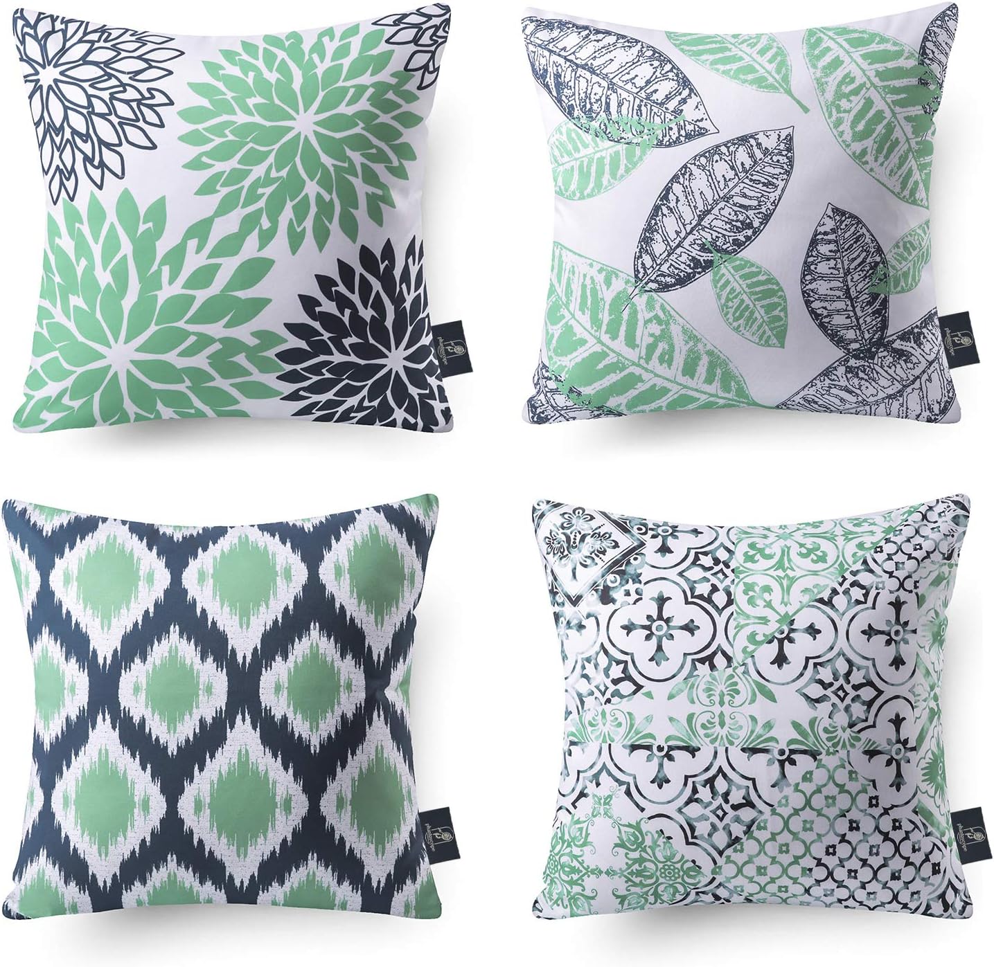 Phantoscope Living Series Leaf Geometric Pillow Covers — alternate view