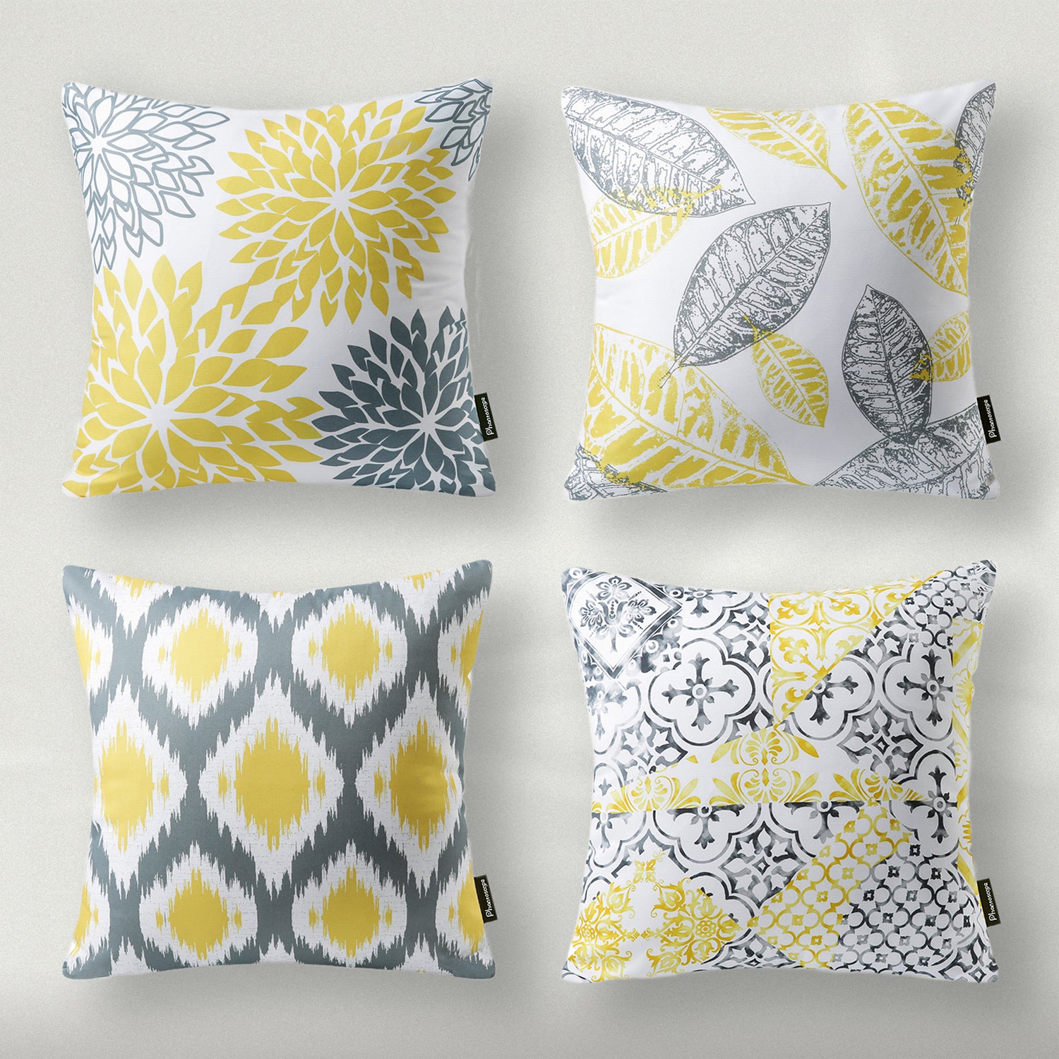 Phantoscope Living Series Leaf Geometric Pillow Covers — alternate view