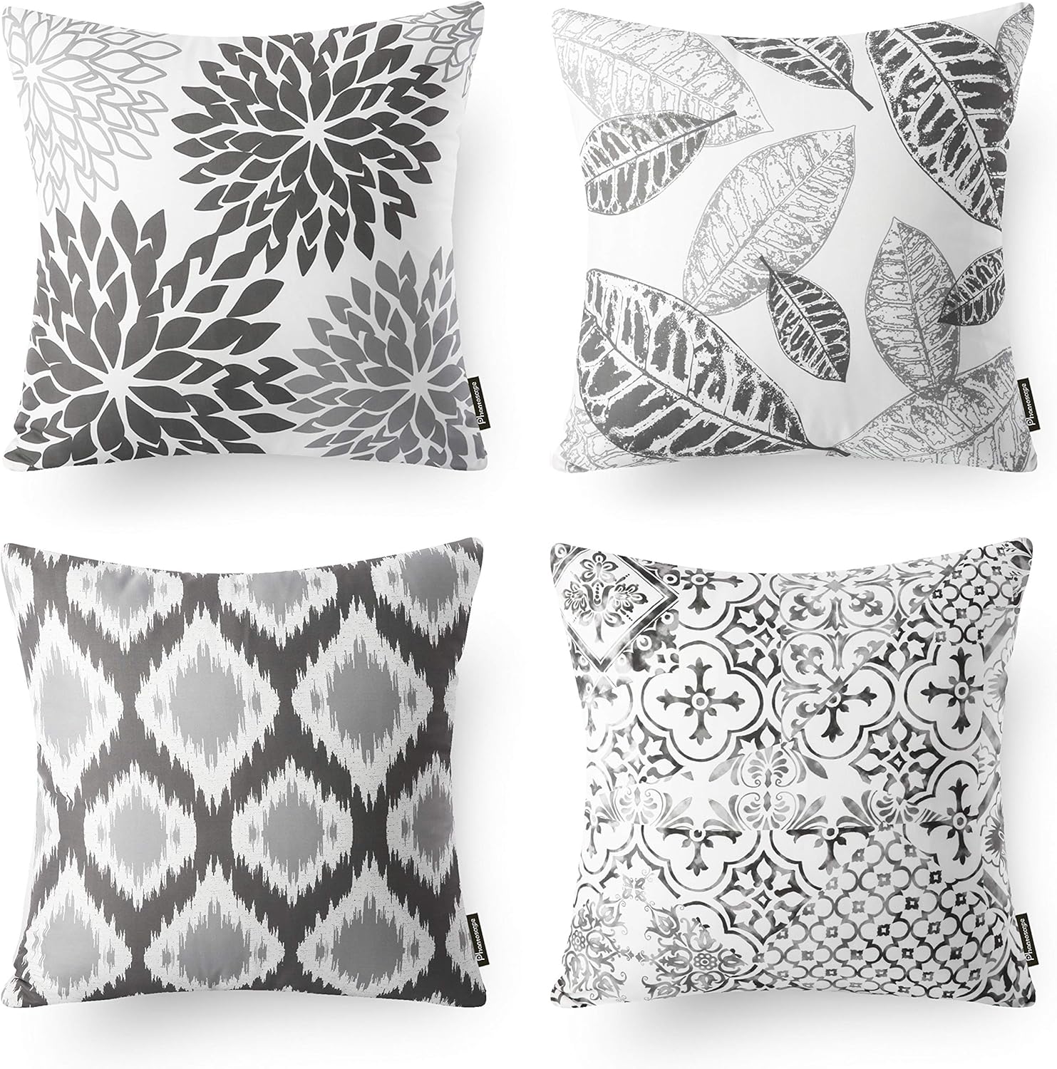 Phantoscope Living Series Leaf Geometric Pillow Covers — alternate view
