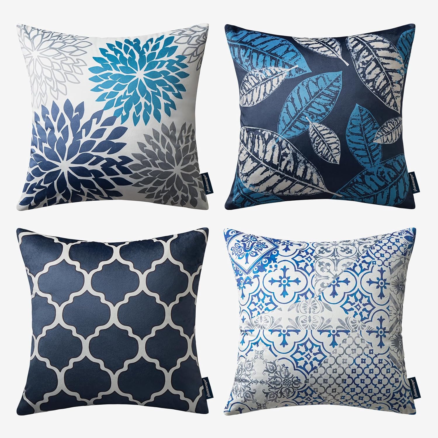Phantoscope Living Series Leaf Geometric Pillow Covers — alternate view