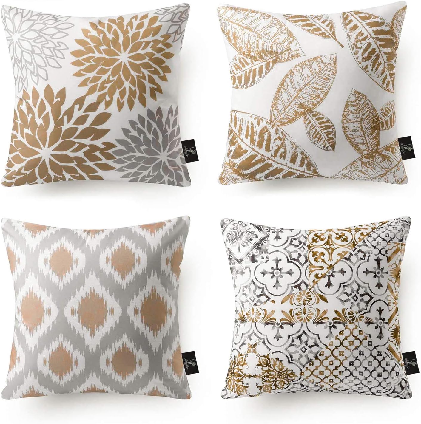 Phantoscope Living Series Leaf Geometric Pillow Covers — alternate view