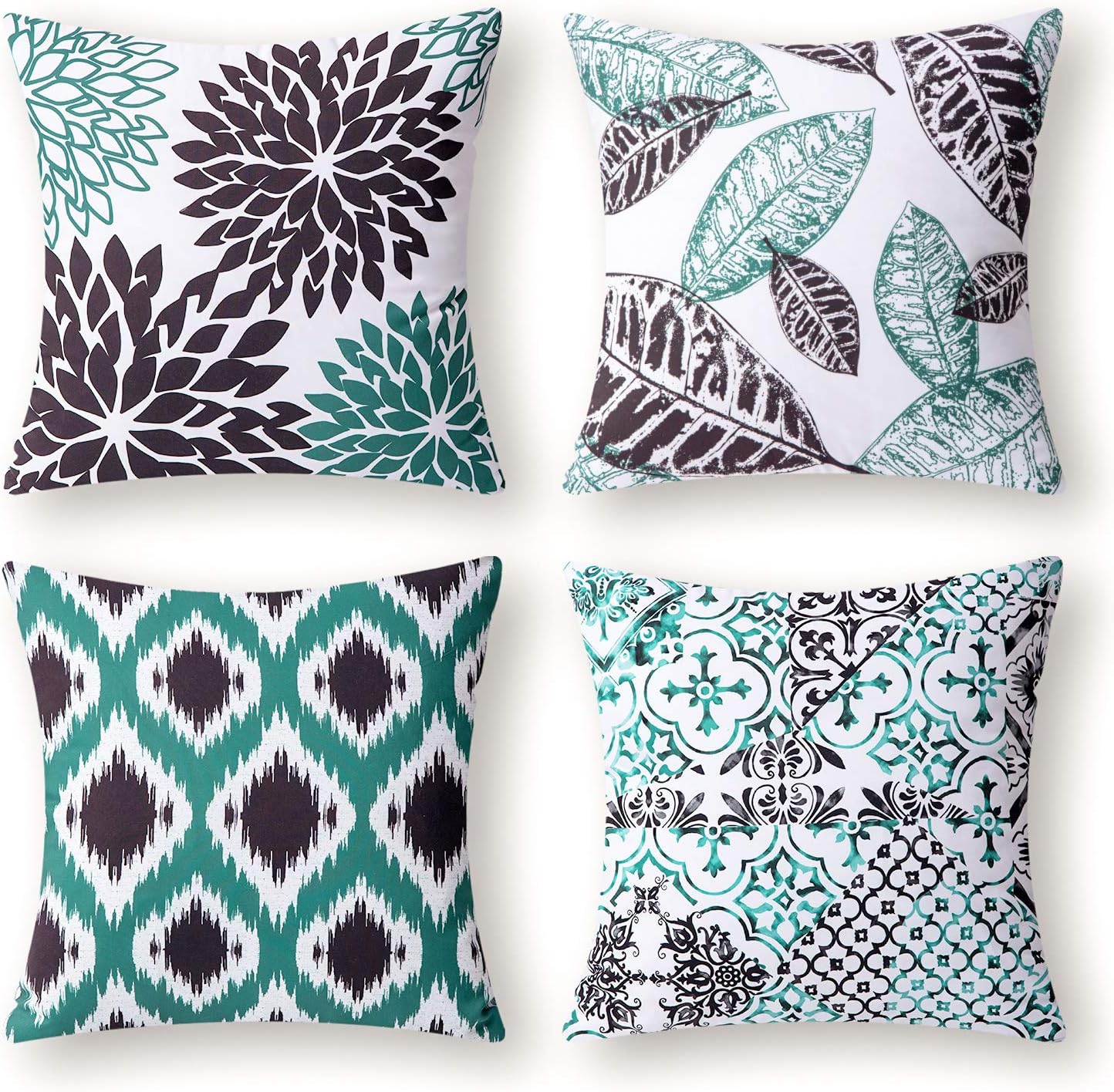 Phantoscope Living Series Leaf Geometric Pillow Covers — alternate view