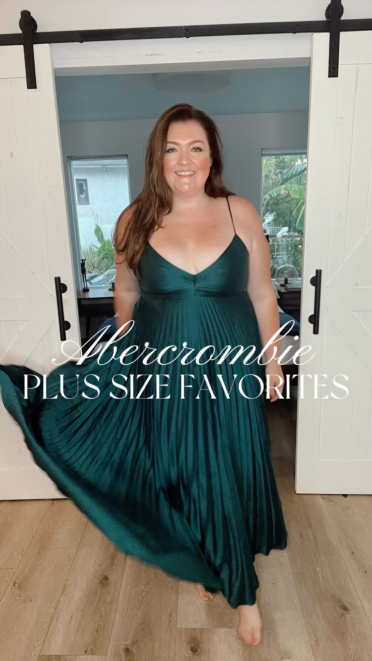 Abercrombie & Fitch Curve Love Sequin Slip Midi Dress