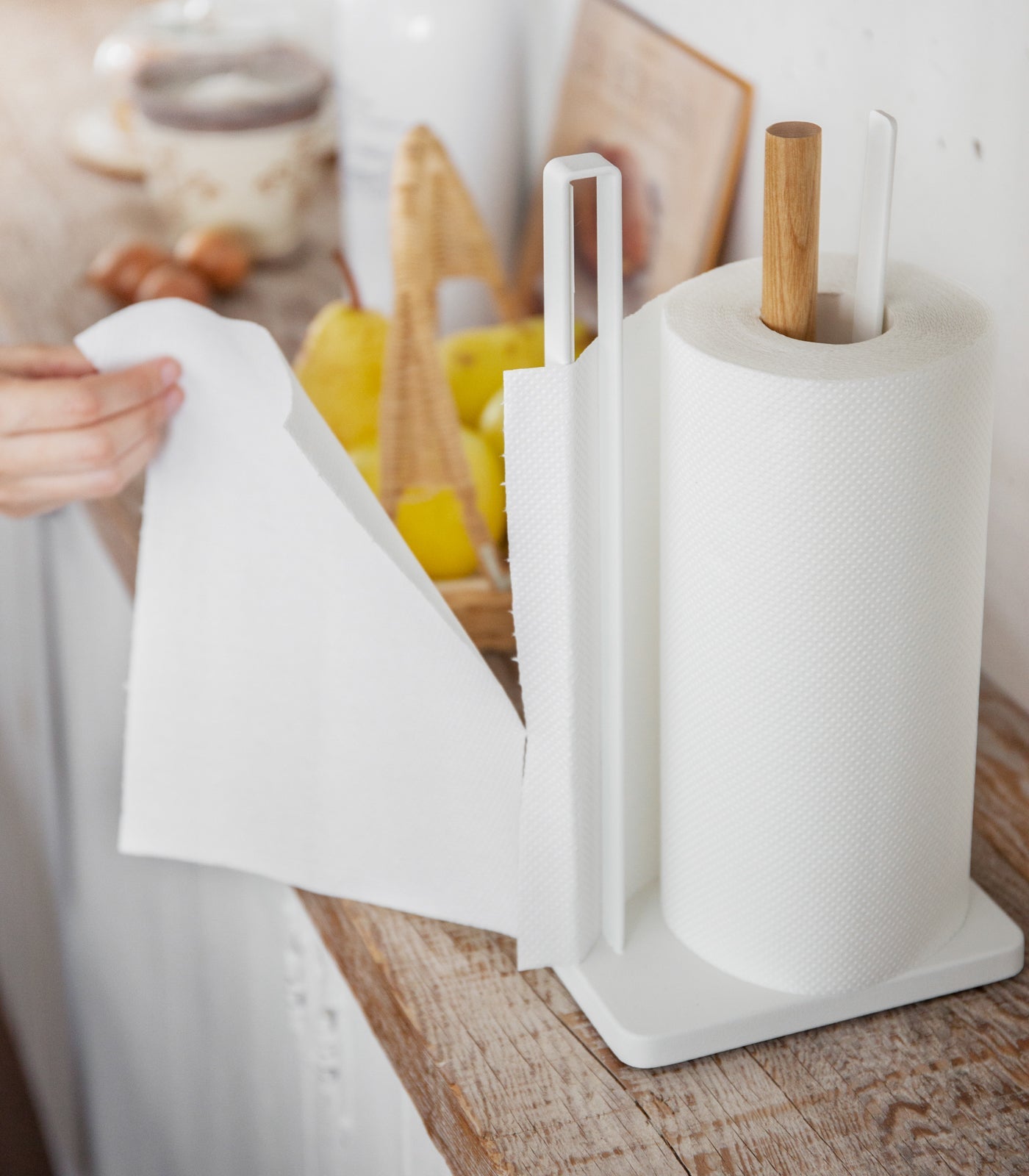 Sageandsill Paper Towel Holder Steel Wood — alternate view