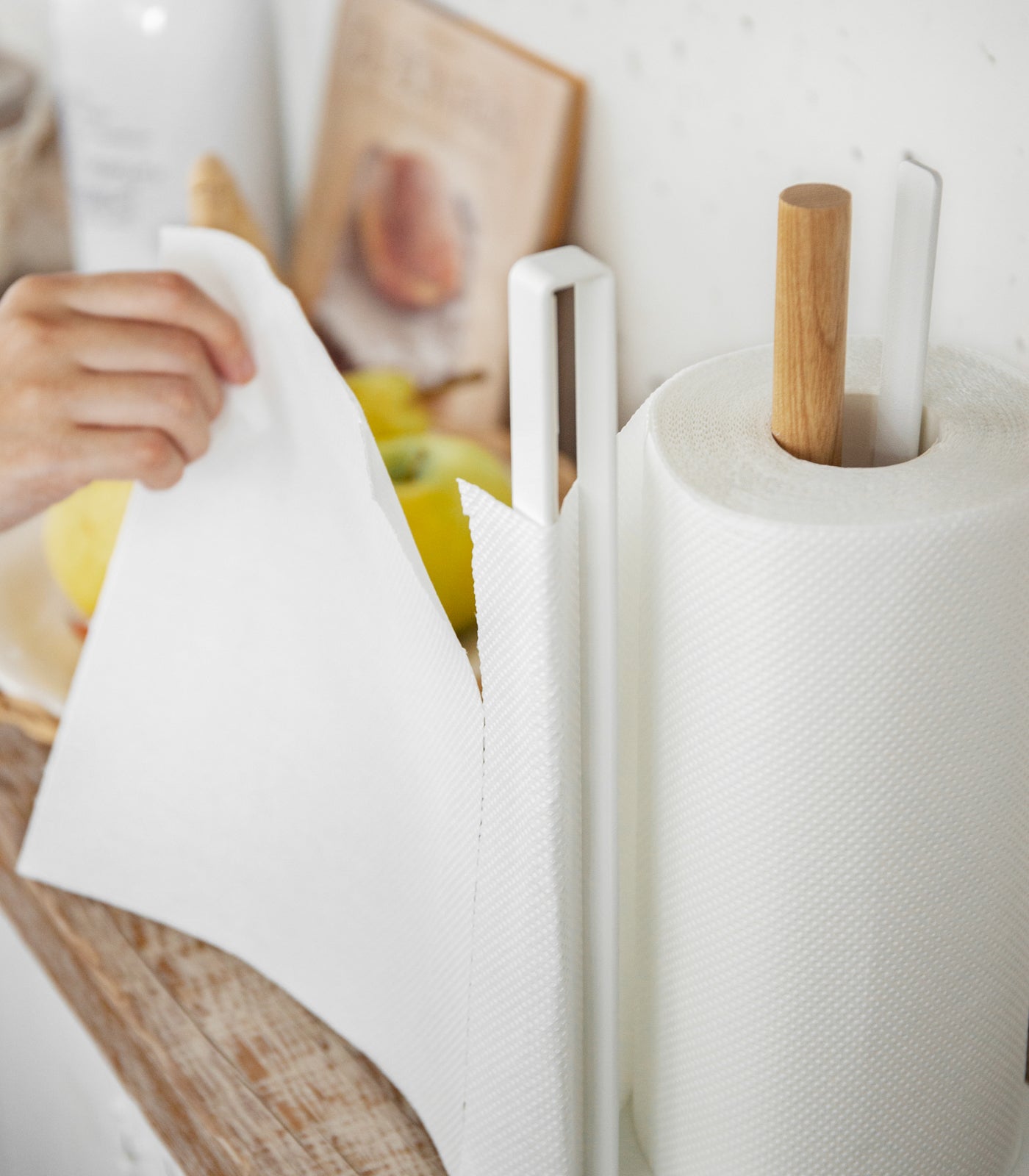 Sageandsill Paper Towel Holder Steel Wood — alternate view