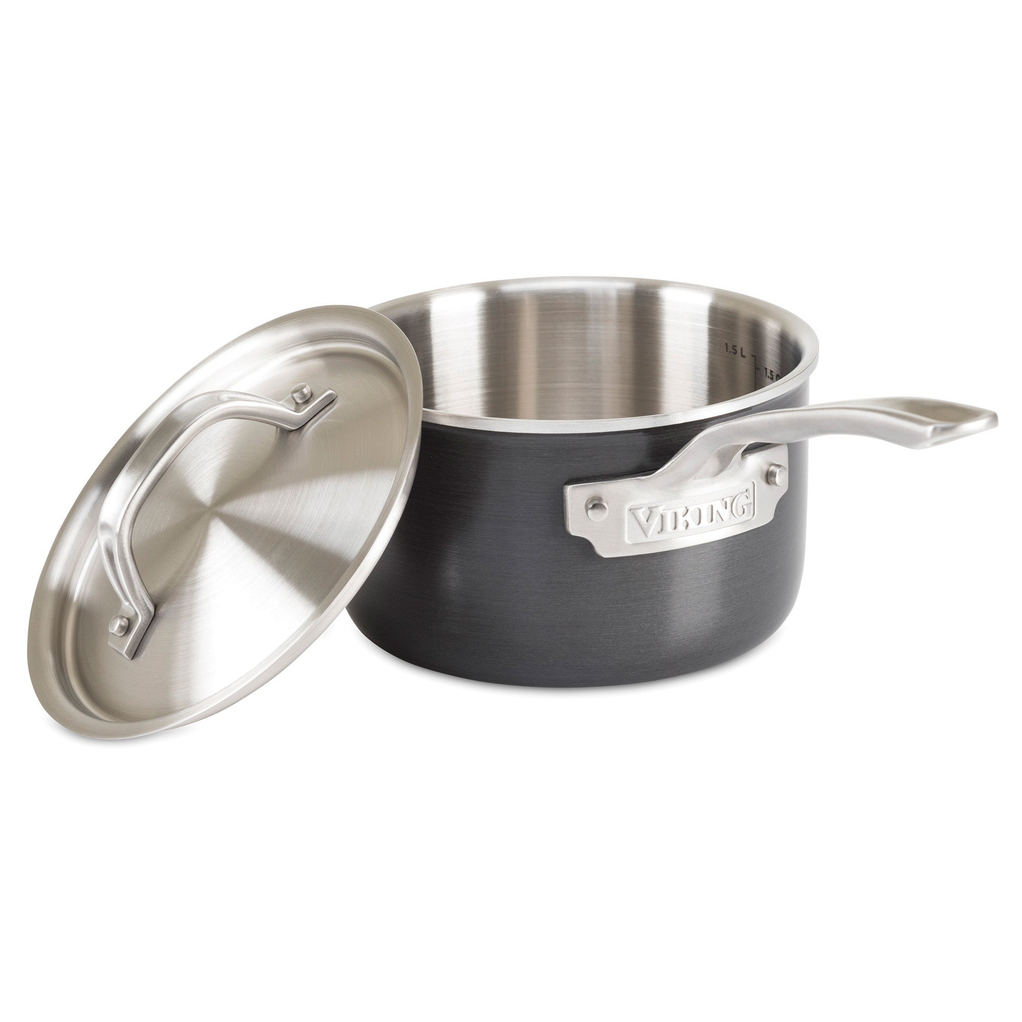 Viking 5-Ply Hard Anodized 10-Piece Cookware Set with Stainless Steel Interiors — alternate view