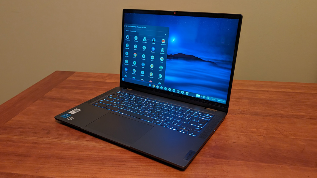 Lenovo Flex 5i Chromebook Plus — alternate view